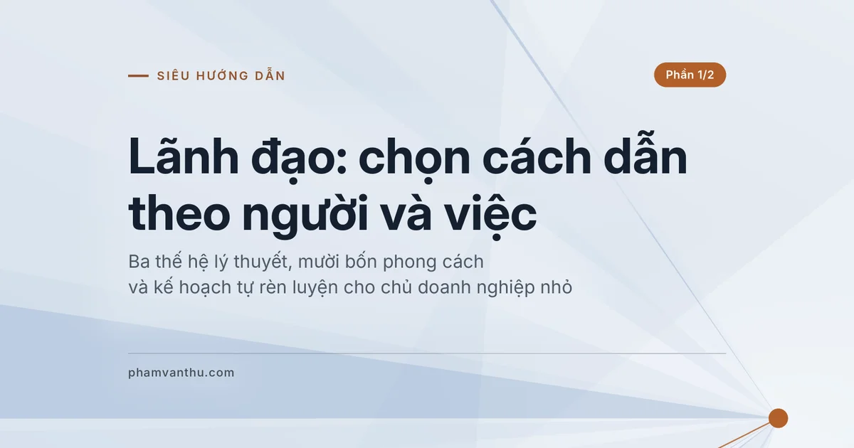 Ảnh đại diện bài Lãnh đạo: chọn cách dẫn theo người và việc, phần 1/2