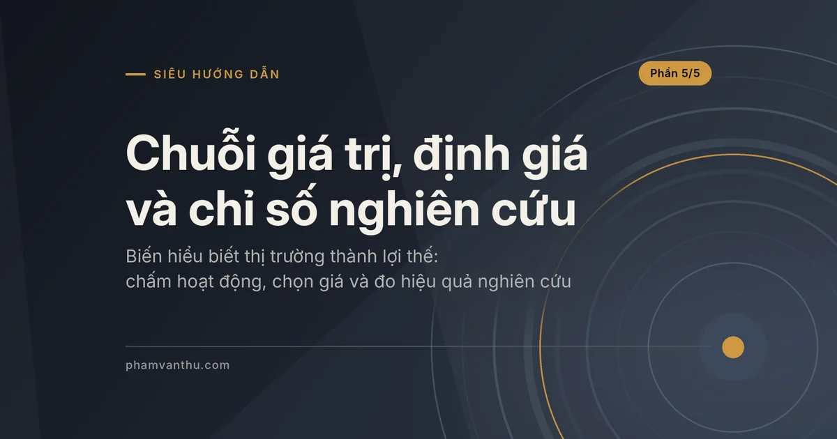 Ảnh đại diện bài về chuỗi giá trị, định giá và chỉ số nghiên cứu, phần cuối chuỗi lợi thế cạnh tranh