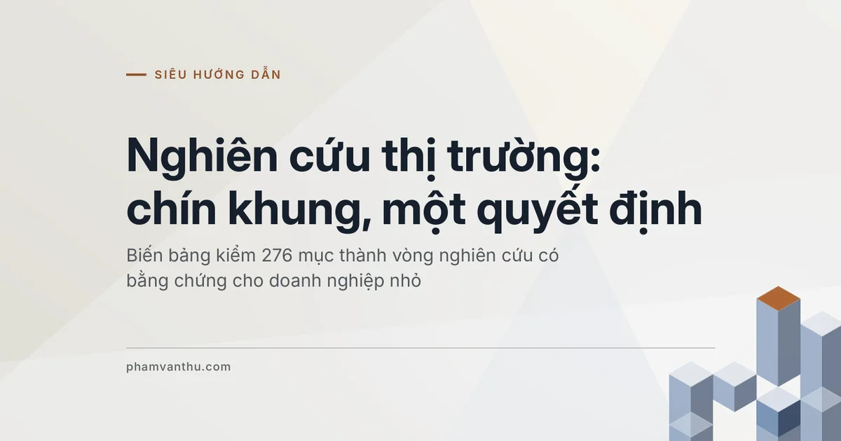 Ảnh đại diện bài Nghiên cứu thị trường bằng bảng kiểm cho doanh nghiệp nhỏ