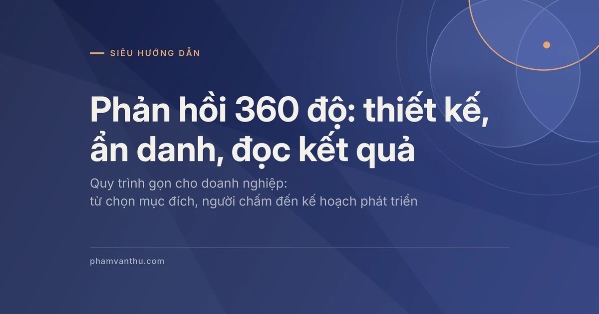 Ảnh đại diện bài Phản hồi 360 độ: thiết kế, ẩn danh, đọc kết quả