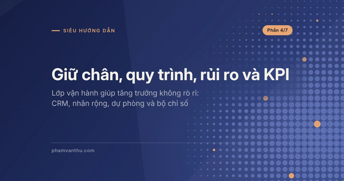 Ảnh đại diện bài về giữ chân khách hàng, quy trình, rủi ro và KPI trong phát triển kinh doanh