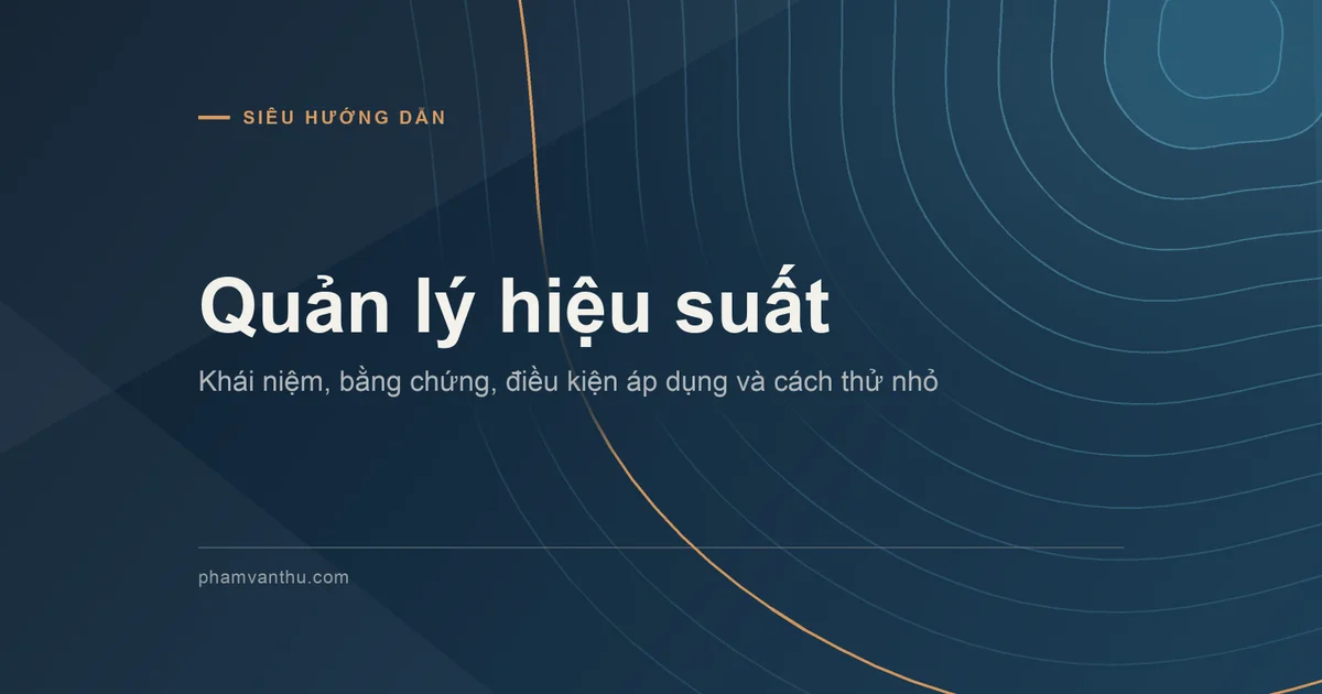 Quản lý hiệu suất – sơ đồ minh hoạ do người viết tạo