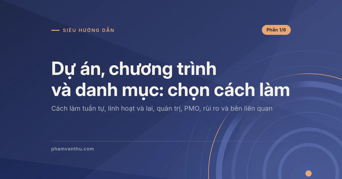 Ảnh đại diện bài Dự án, chương trình và danh mục: chọn cách làm, phần 1/6