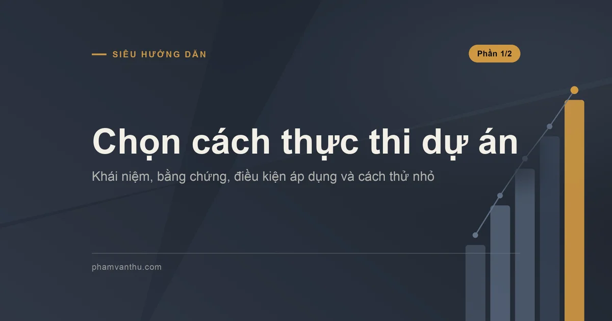 Chọn cách thực thi dự án – sơ đồ minh hoạ do người viết tạo