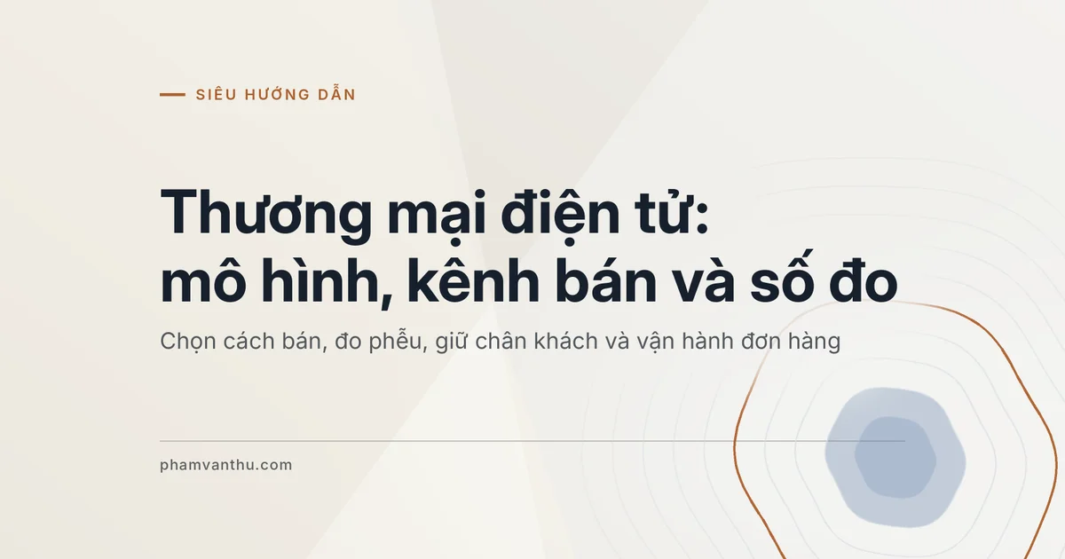Ảnh đại diện bài Thương mại điện tử: mô hình, kênh bán và số đo