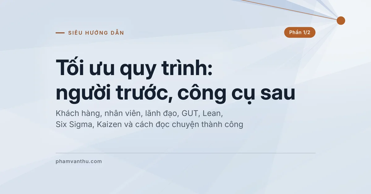 Ảnh đại diện bài Tối ưu quy trình: người trước, công cụ sau